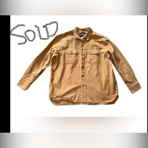 Cabela’s Men’s 2XL Regular Camel Brown Heavyweight Chamois Shirt